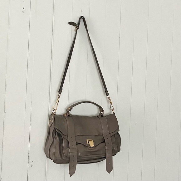 PROENZA SCHOULER Italy PS1 Medium Leather Satchel Bag Classic!